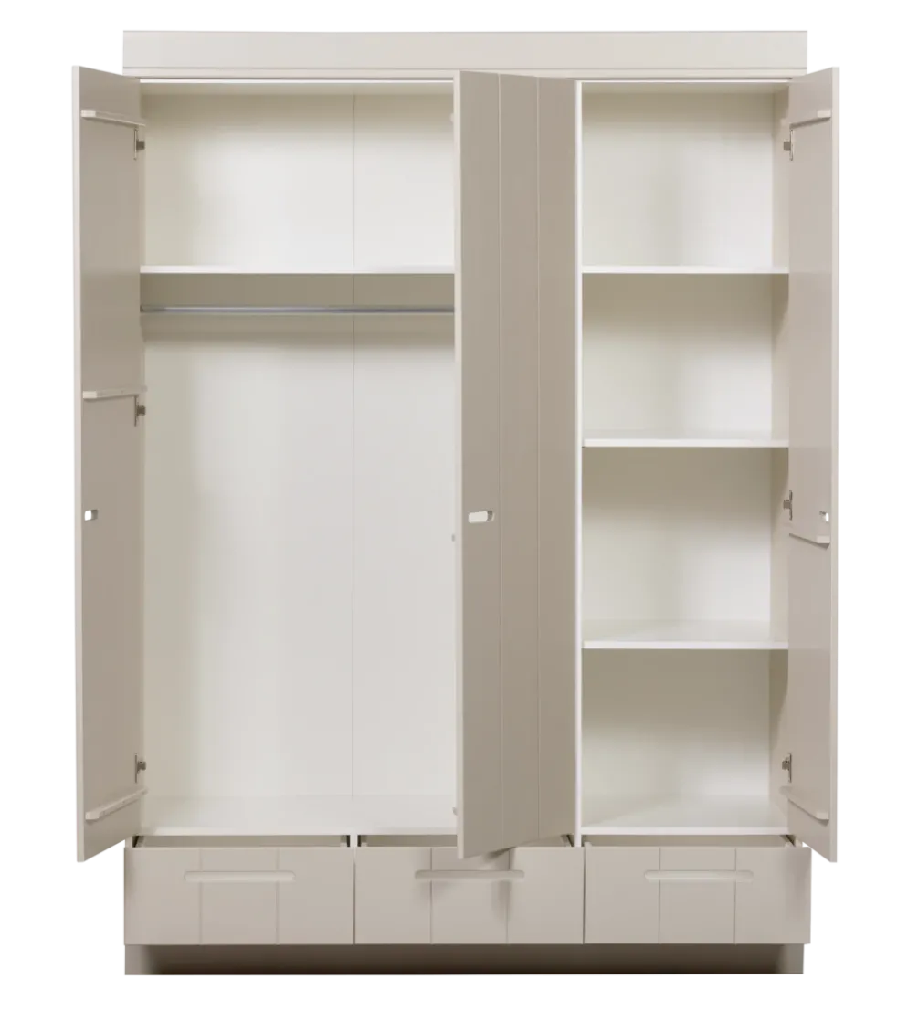 Szafa DRAWER 195 x 140 cm drewno sosna dust
