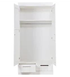 Szafa DRAWER 195 x 94 cm drewno sosna biała