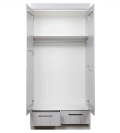 Szafa DRAWER 195 x 94 cm drewno sosna szara