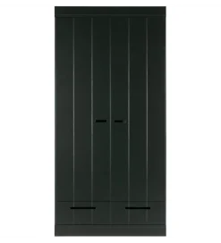 Szafa DRAWER 195 x 94 cm  drewno sosna czarna