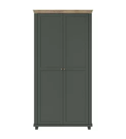 Szafa EVORA 108 cm zielona z dodatkiem koloru dąb Lefkas
