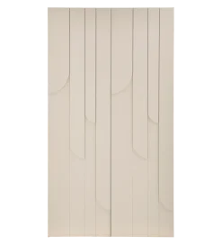 Szafa Japandi z wzorem RAIN 200 cm drewno sosny dust