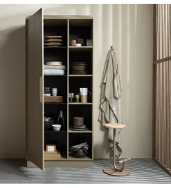 Szafa LOWEN 221 cm drewno sosny piaskowa