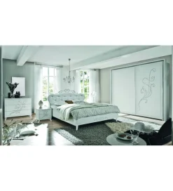 Szafa NIVEA 243 Cm X 230 Cm Biała Z Ozdobnym Nadrukiem