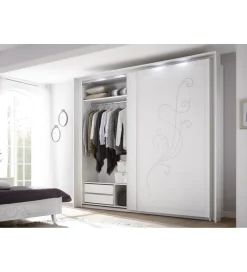 Szafa NIVEA 243 Cm X 230 Cm Biała Z Ozdobnym Nadrukiem