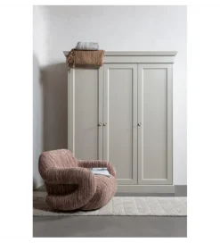 Szafa OLIVIA 212 cm drewno sosna szara