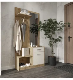 Szafa PERGO 90 cm naturalna biała