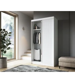 Szafa przesuwna BIANCCO II z lustrem 120 cm biały