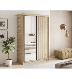 Szafa przesuwna EMERIO II 120 cm kolor dąb artisan