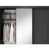 Szafa przesuwna PRESCCO III z lustrem 180 cm czarny