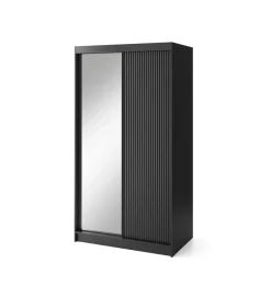Szafa przesuwna PRESCCO II z lustrem 120 cm czarny