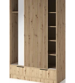 Szafa przesuwna VOODI II 120 cm z lustrem kolor dąb artisan