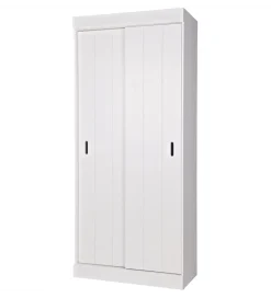 Szafa ROW 195 cm drewno sosny biała