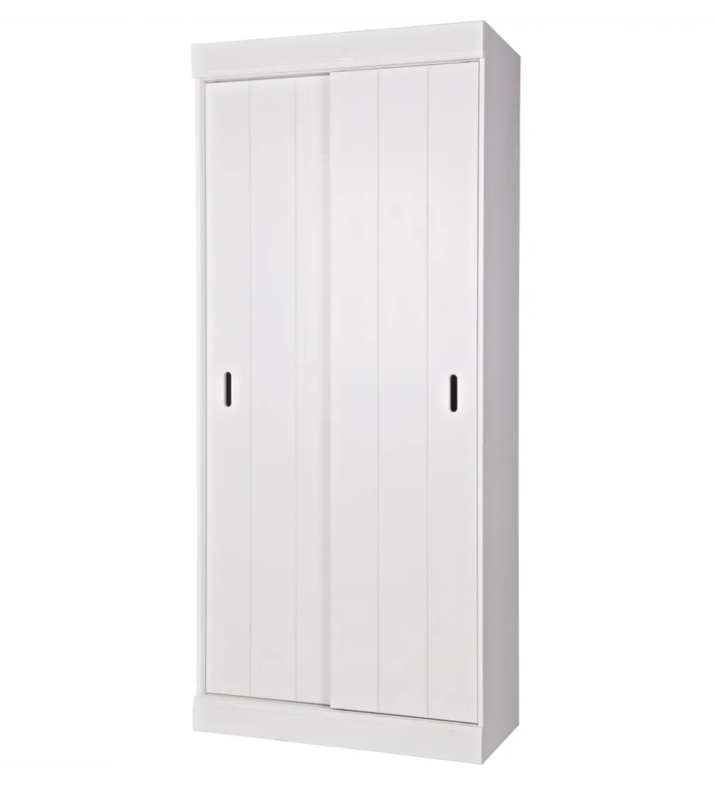 Szafa ROW 195 cm drewno sosny biała