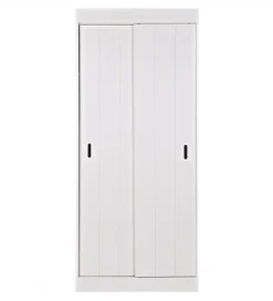 Szafa ROW 195 cm drewno sosny biała