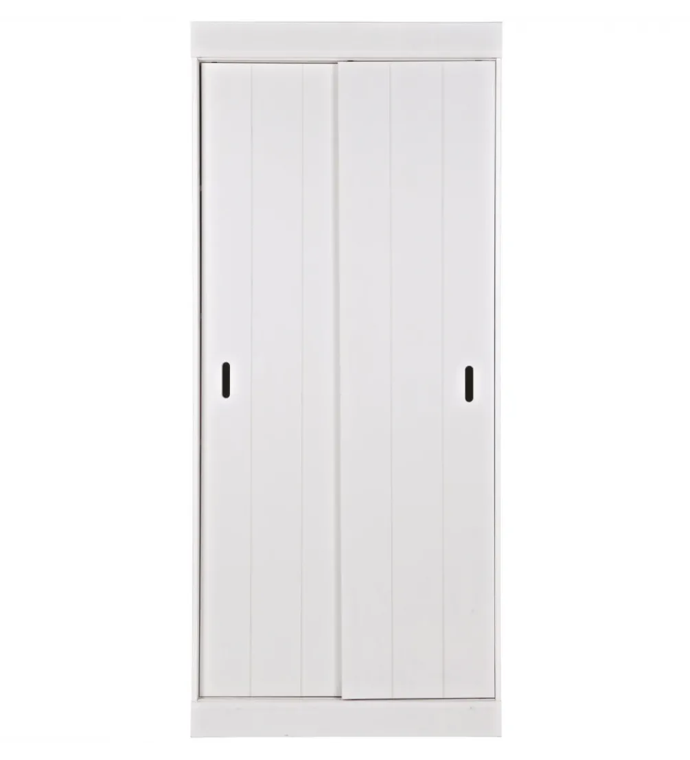 Szafa ROW 195 cm drewno sosny biała