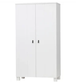 Szafa TIES 202 cm drewno sosny biała