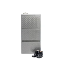 Szafka na buty CARUSO 103 cm srebrna