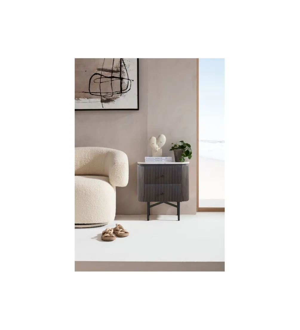 Szafka nocna GLENN 50 cm antracytowa