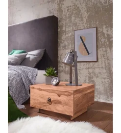 Szafka nocna MUMBAI 40 cm drewno akacja