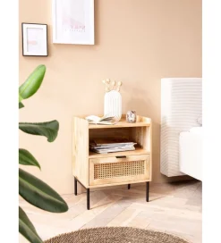 Szafka nocna TONIS 50 cm drewno mango