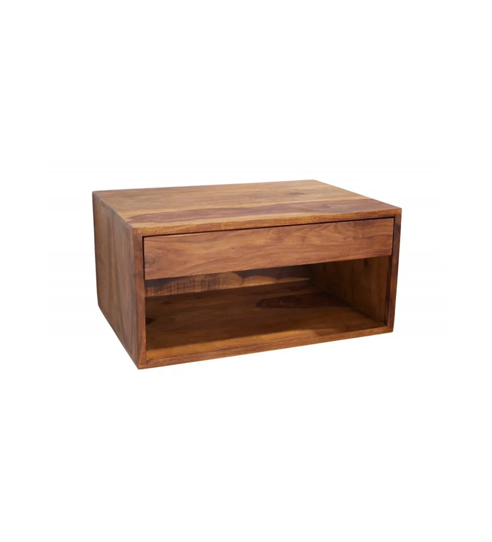 Szafka nocna wisząca ZAMBEZI 50 cm drewno sheesham