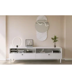 Szafka RTV DULLUM 200 cm biały