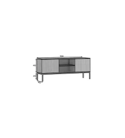 Szafka RTV MEORATI 150 cm w optyce dąb artisan