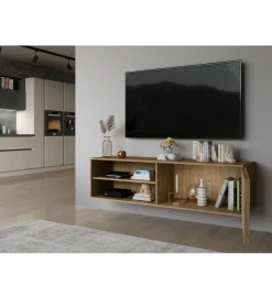 Szafka RTV wisząca ENTSIAN 150 cm w optyce dąb artisan