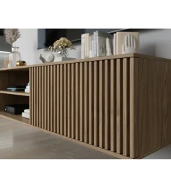 Szafka RTV wisząca ENTSIAN 150 cm w optyce dąb artisan