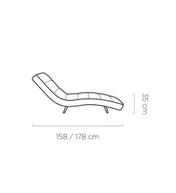 Szezlong KOBE 158-178 cm elektrycznie wysuwany w różnych tkaninach do wyboru