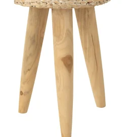 Taboret WATER drewno teak naturalny biały