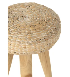 Taboret WATER drewno teak naturalny biały