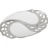 Taca CENTERPLANCE 30 cm srebrnobiała