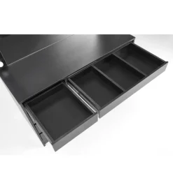 Toaletka HOLLYWOOD XL 120 cm czarna z oświetleniem LED