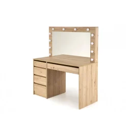 Toaletka HOLLYWOOD XL 120 cm dąb artisan z oświetleniem LED