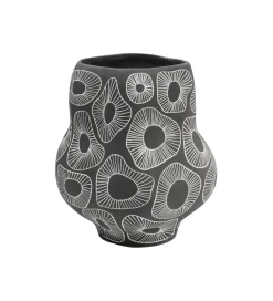 Wazon ANEMONE 33 cm szare