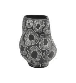Wazon ANEMONE 33 cm szare
