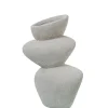 Wazon KATAM 25 cm ceramika biały piaskowy