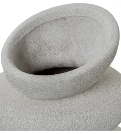 Wazon KATAM 25 cm ceramika biały piaskowy