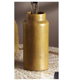 Wazon MOSTAZA 30 cm ceramika musztardowy