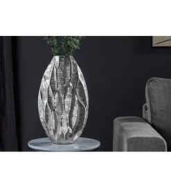 Wazon ORGANIC 45 cm srebrny