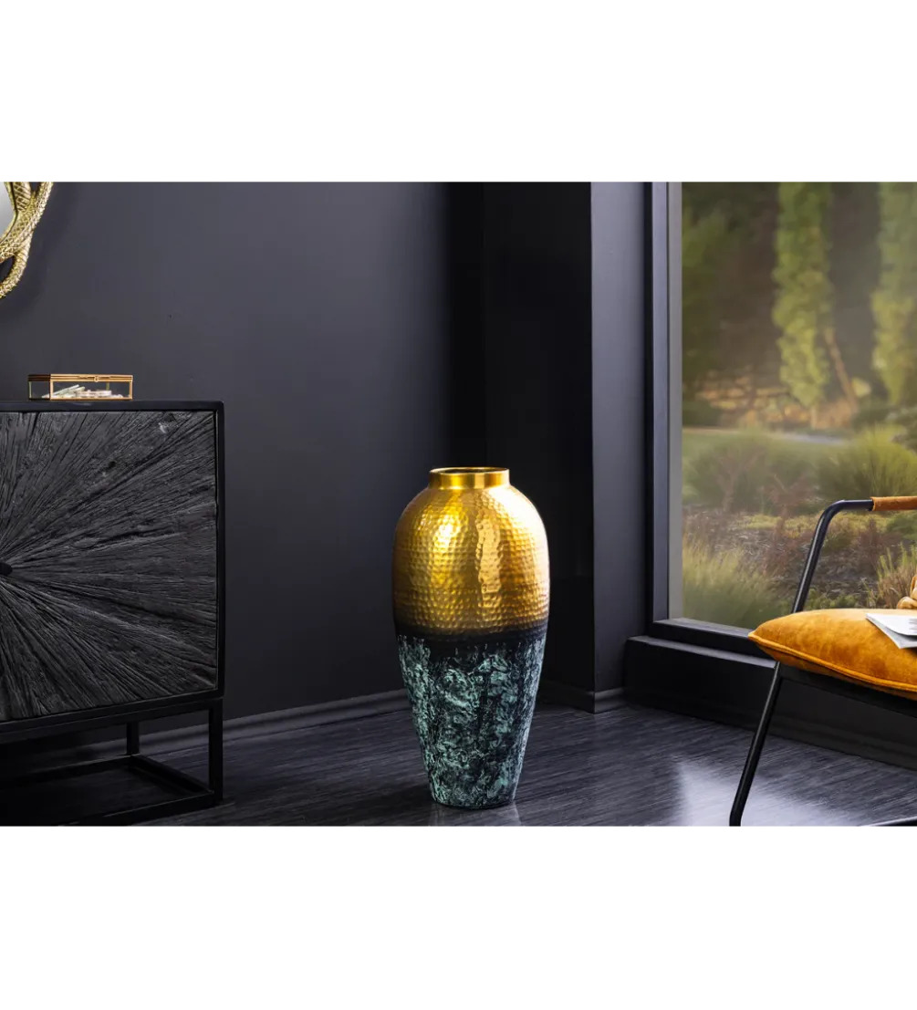 Wazon ORIENT L 65 cm złoto z patyną