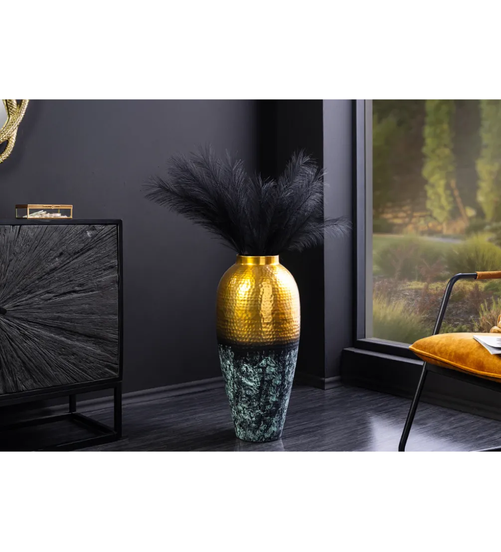 Wazon ORIENT M 50 cm złoto z patyną