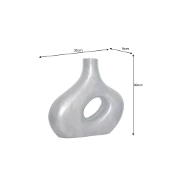 Wazon RING 30 cm ciemnoszary