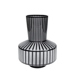 Wazon Roulette 24 cm czarno biały