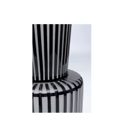 Wazon ROULETTE 41 cm czarno biały szklany