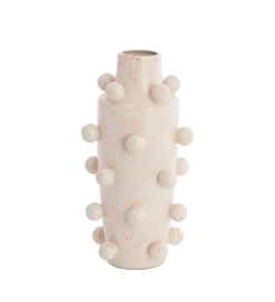 Wazon MOLLY 43 cm ceramika różowy biały