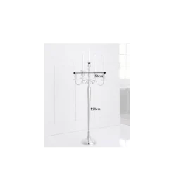 Świecznik 5 - ramienny 120 cm srebrny