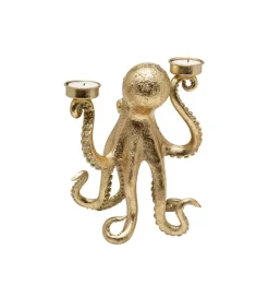Świecznik OCTOPUS 23 cm złoty